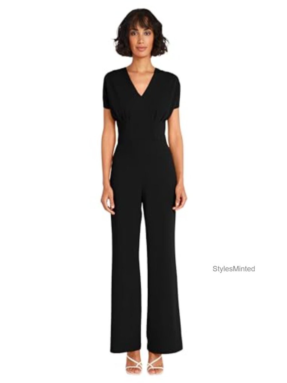 Maggy London Women's V-Neck Dolman Sleeve Wide Leg Jumpsuit with Pockets